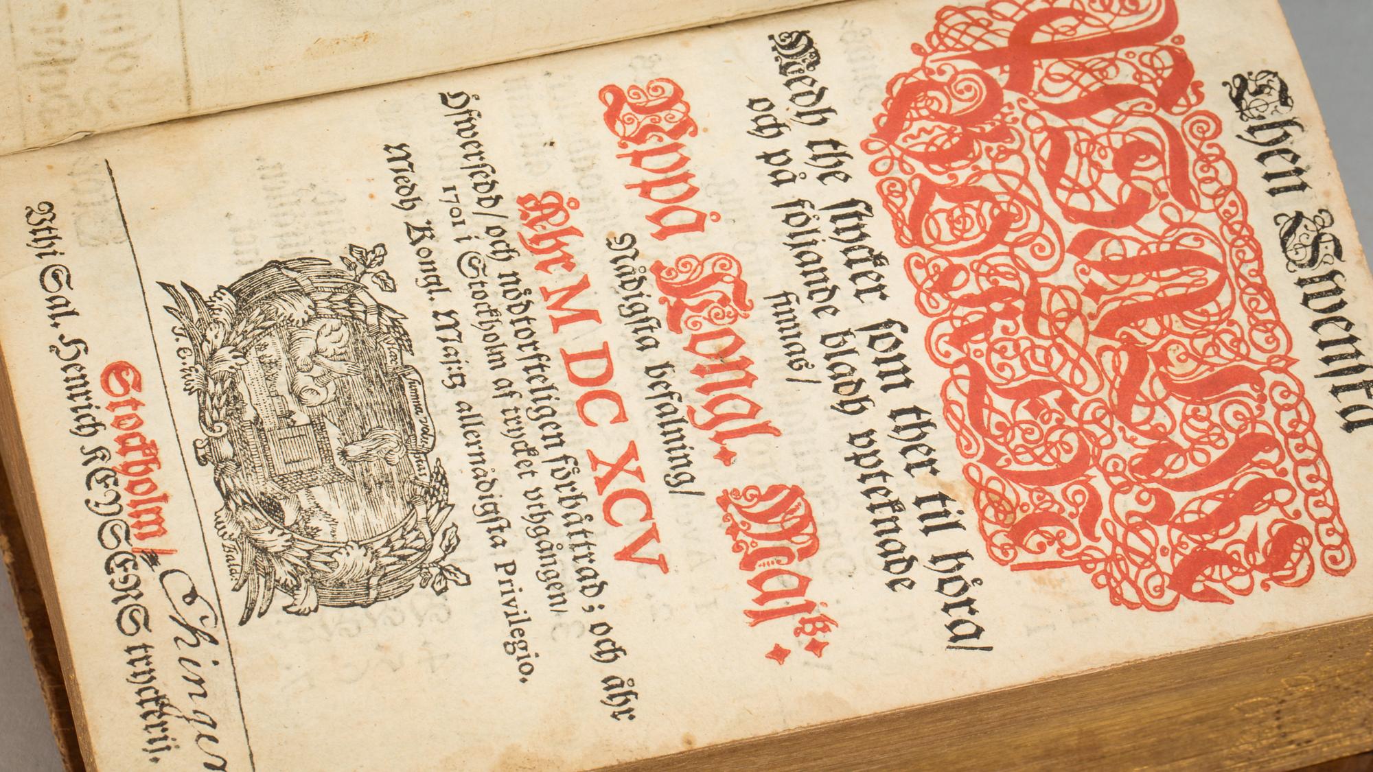 PSALMBOK, "Then swenska psalm boken", Henrich Keyser, Stockholm 1701.