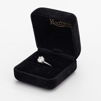 Tiffany & Co, Ring, platina och diamant ca 1.08 ct. Märkt Tiffany & Co, 18974568.