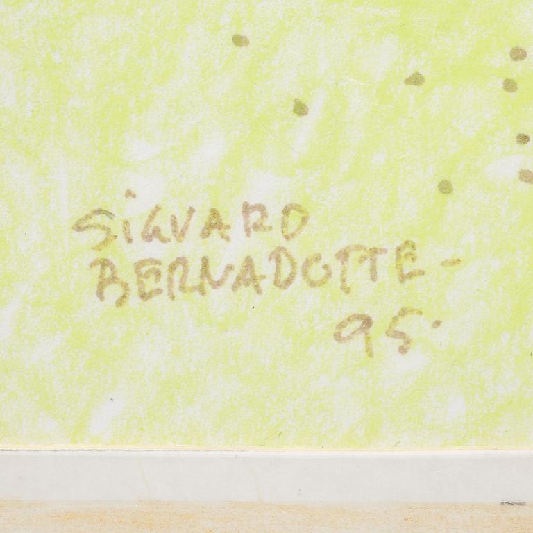 SIGVARD BERNADOTTE, krita. Signerad och daterad 95.