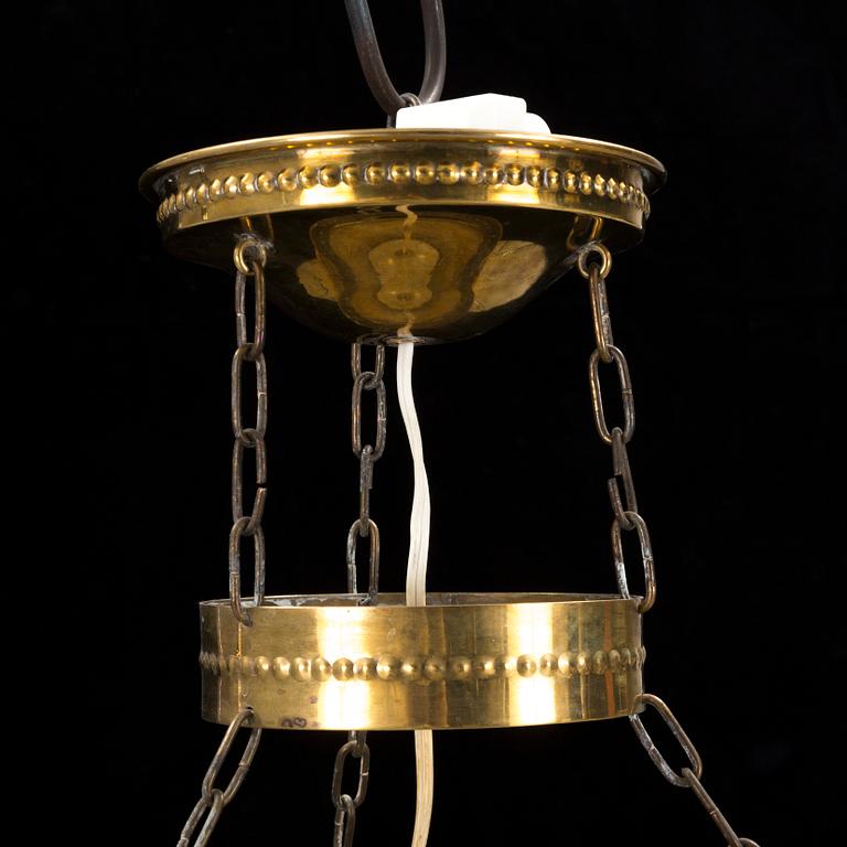 An early 20th century ceiling light.