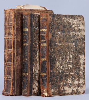 PARTI BÖCKER, 3 st, 1700/1800-tal.