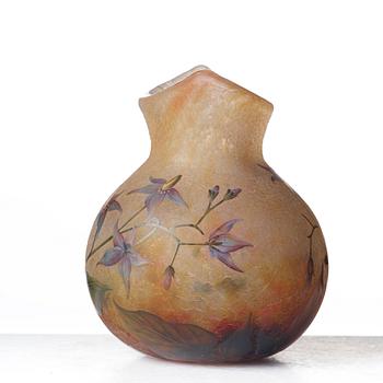 DAUM, an Art Nouveau enamel painted vase, Nancy, France ca 1900.