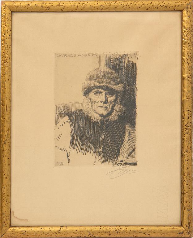 Anders Zorn, etching signed.