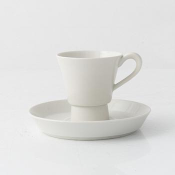 Gerhard Marcks, a 'Bagdad' porcelain coffee cup and saucer, KPM Berlin, Germany.