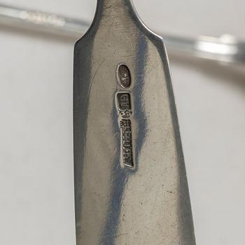 Two silver soup ladles, including Russia 1898-1903.