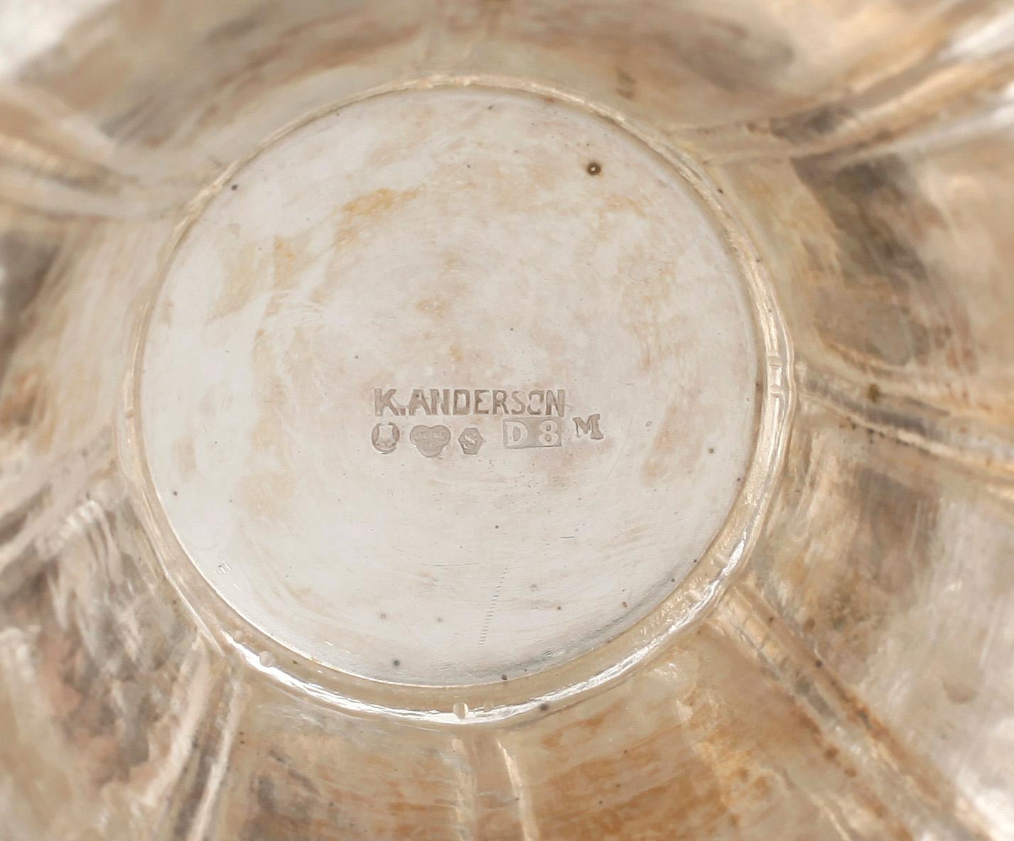 VAS, silver, K Anderson, Stockholm, 1930. Vikt ca 418g.