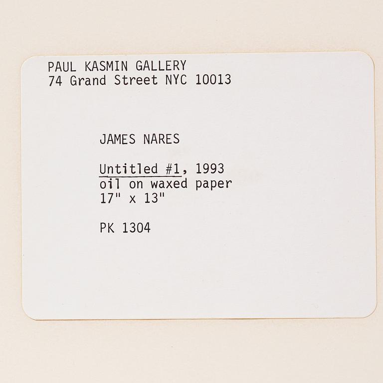 James Nares, utförd 1993, olja på vaxat papper.