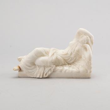 GRAND TOUR-SOUVENIR, "Cleopatra Morente", alabaster, turn of the century 18/1900.