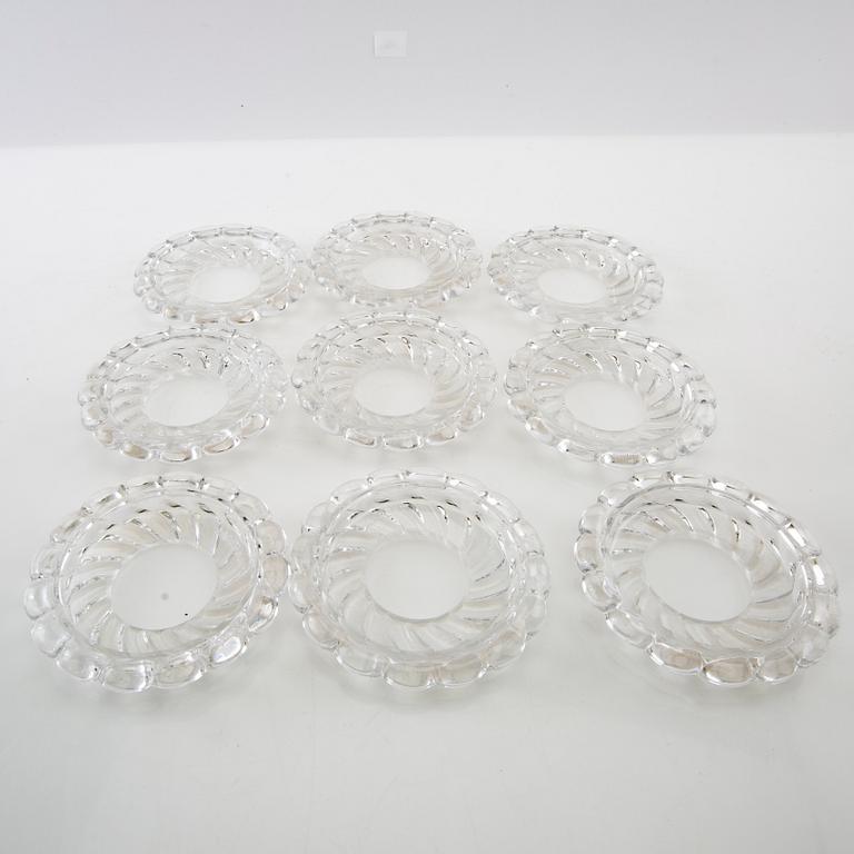 Light cuffs 9 pcs Baccarat circa 1900.