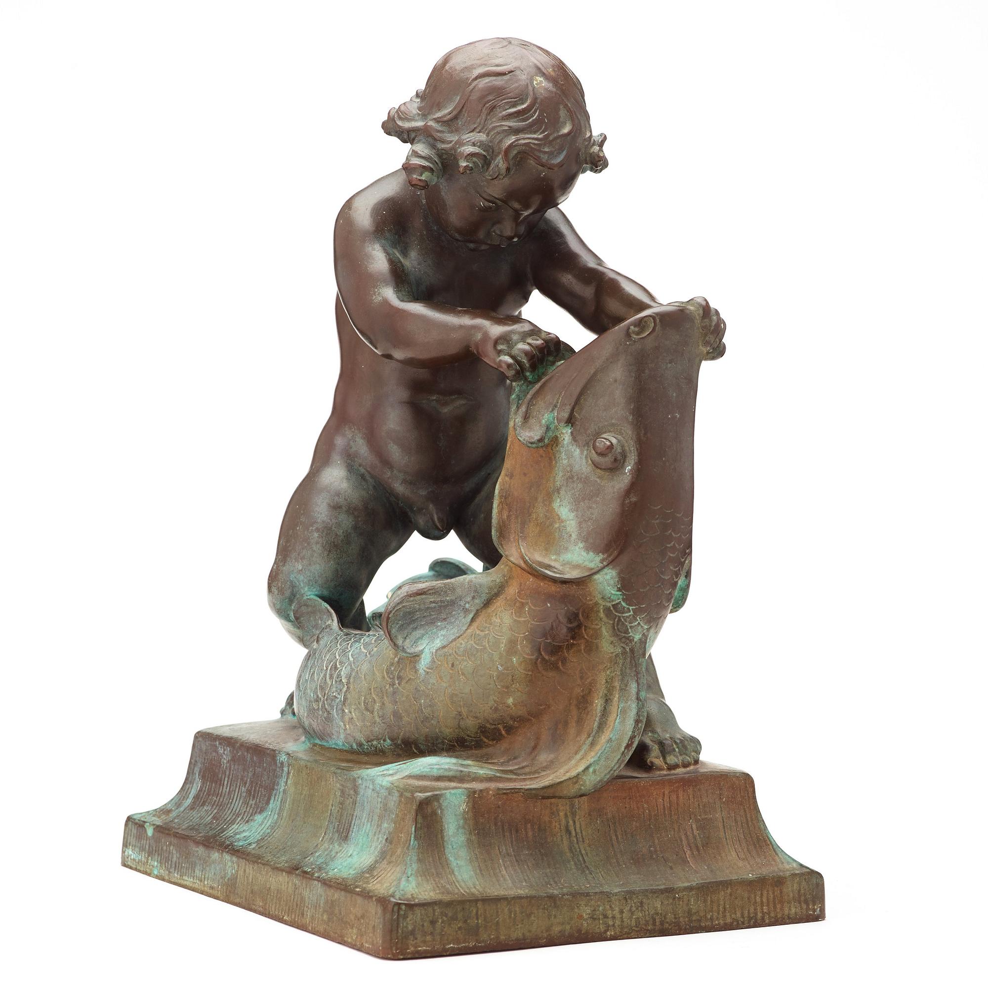 Alfred Ohlson, fontänskulptur, Otto Meyer Eftr Fud 1927, "Herkulesbarnet".