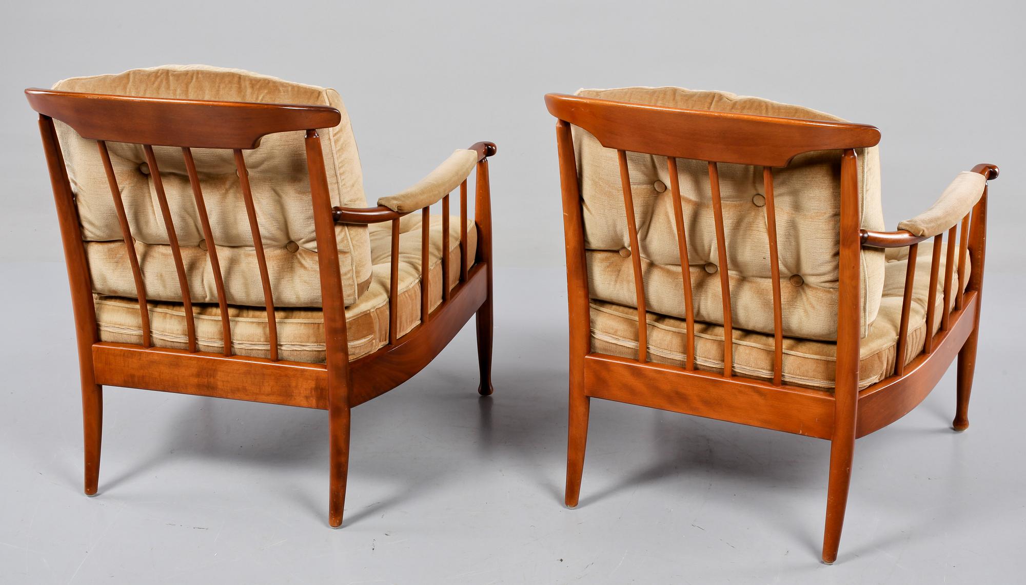 FÅTÖLJER ett par. "Skrindan", Kerstin Hörlin-Holmqvist, OPE, 1960-tal.