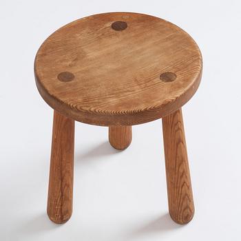 Axel Einar Hjorth, a "Skoga" stained pine stool, Nordiska Kompaniet 1930s.