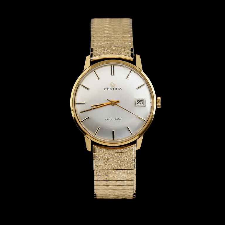 ARMBANDSUR, 18 k guld, Certina, Certidate, manuell.