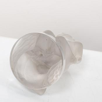 9 glass figurines, Lalique, France.