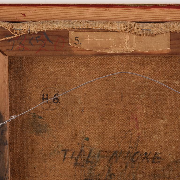 Jules Schyl, Stilleben med kruka och äpplen.