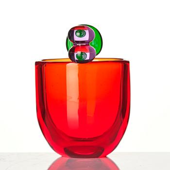 Oiva Toikka, a "Pompom" glass vase, Nuutajärvi, Notsjö, Finland, late 1960s.