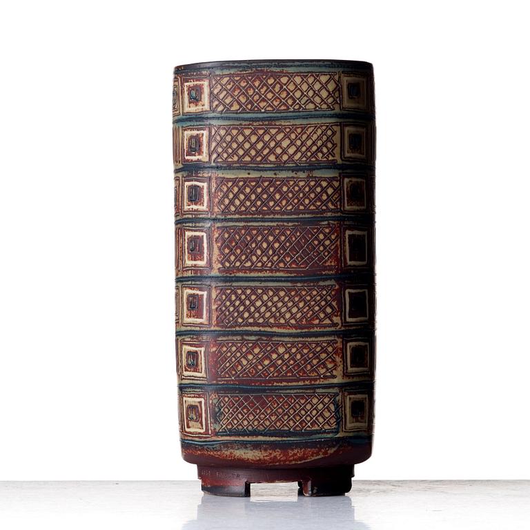 Wilhelm Kåge, a Farsta stoneware vase, Gustavsberg Studio, Sweden 1950's.