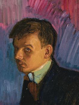 Axel Törneman, "Självporträtt med cigarett".