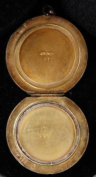PARTI SMYCKEN, 3 delar, bl a briljanter, 18 K guld och stelingsilver, 1800-1900-tal.