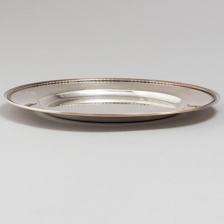 GAB, undertallrikar 11, st, silver, Stockholm, 1950/60's.