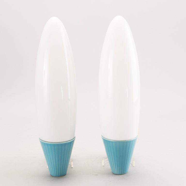 Gunnar Nylund, wall lamps, a pair, for Ifö, 1960s.