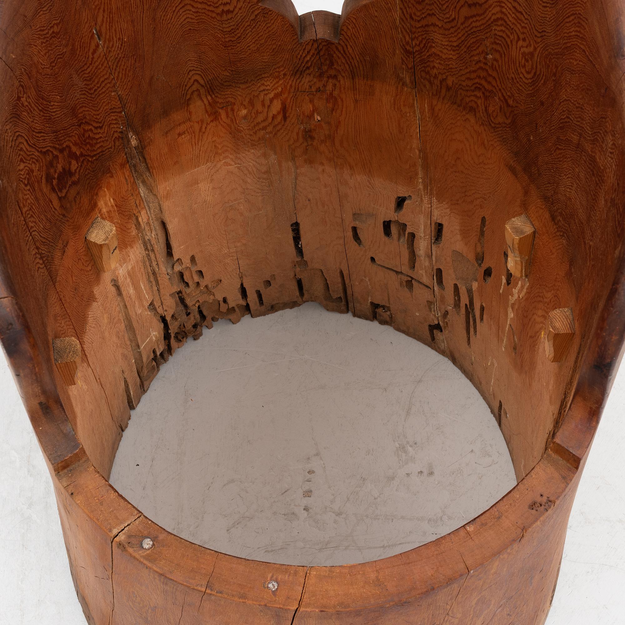 A pine chair, mid/second half of the 20th century.