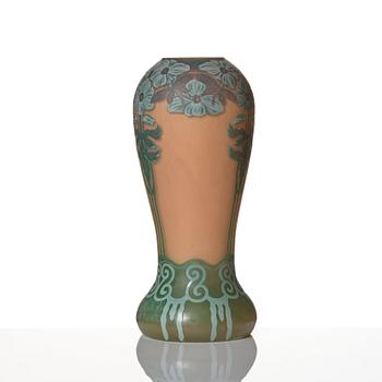 Ellen Meyer, an Art Nouveau cameo glass vase, Reijmyre 1914, no 334.