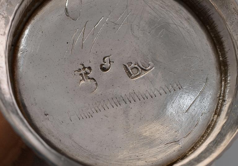 BÄGARE, silver. Bengt Collin Uppsala 1764. Vikt 53 g.