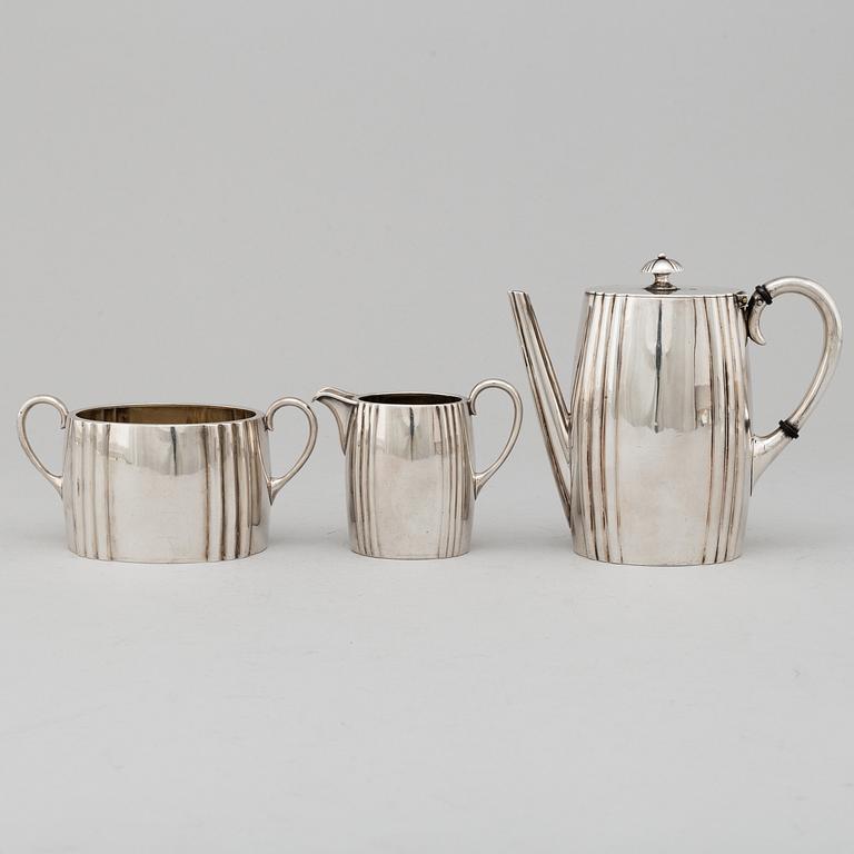 A MICHELSEN, a silver mocca service, Copenhagen 1906.