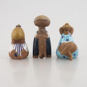 Lisa Larson, three stoneware figurines, Gustavsberg, Sweden.