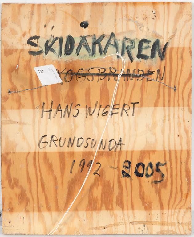 HANS WIGERT, "Skidåkaren", olja på duk, signerad a tergo.