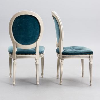STOLAR, ett par, gustaviansk stil, 1900-talets slut.