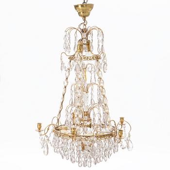 A Gustavian style chandelier, mid-20th Century.