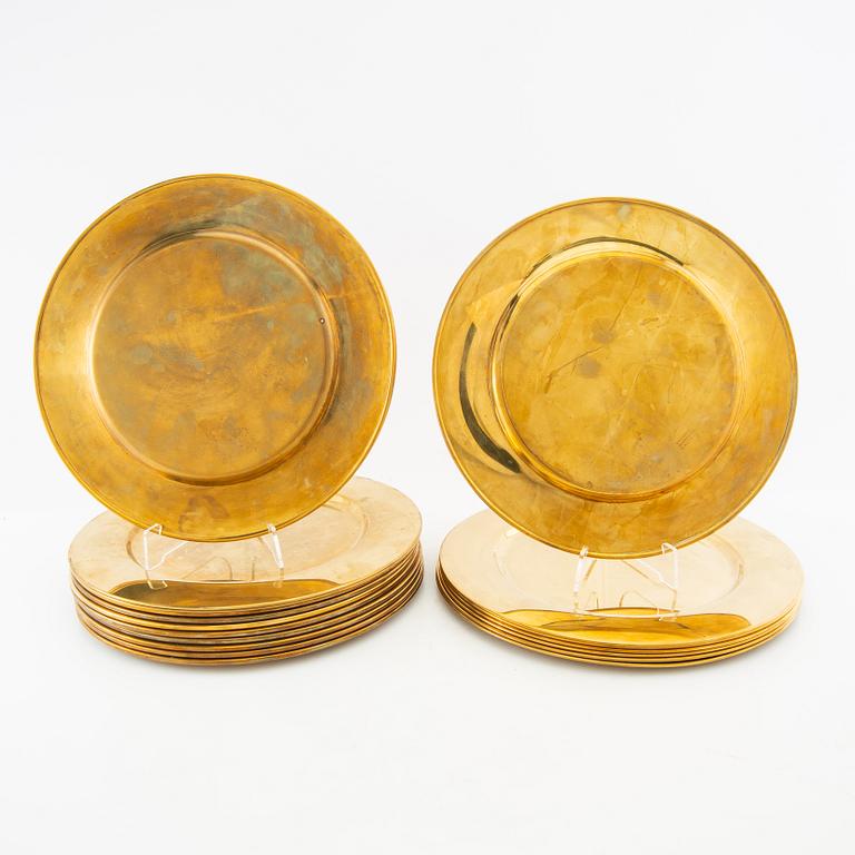 Cover plates 8 + 11 pcs partly Stelton mid-20th century.