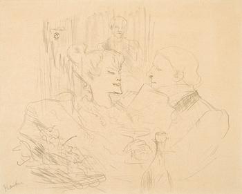 153. Henri de Toulouse-Lautrec, HENRI DE TOULOUSE-LAUTREC, litografia, signeerattu.