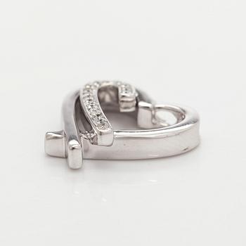Hänge, 14K vitguld, briljantslipade diamanter.