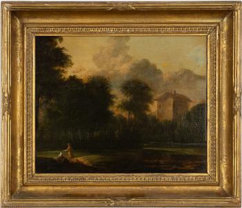 Unknown artist, 17th century (19th century), Landscape with figures by a house.