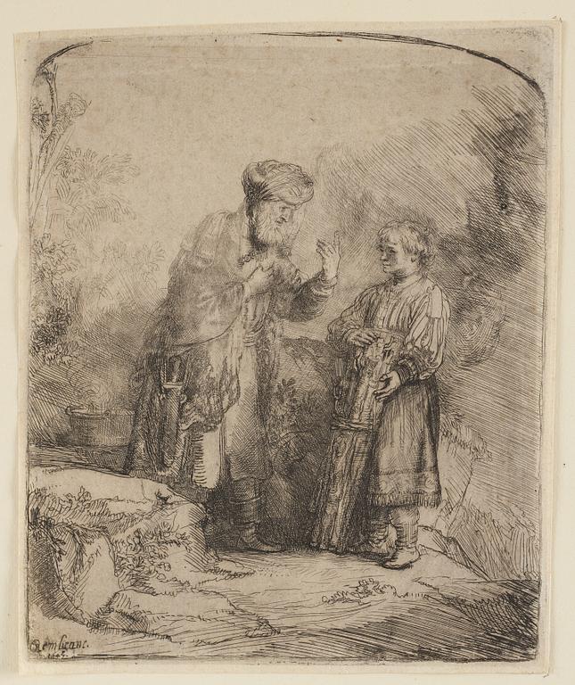 REMBRANDT HARMENSZ VAN RIJN, etching, II state of II, Basan, probably 18th century.