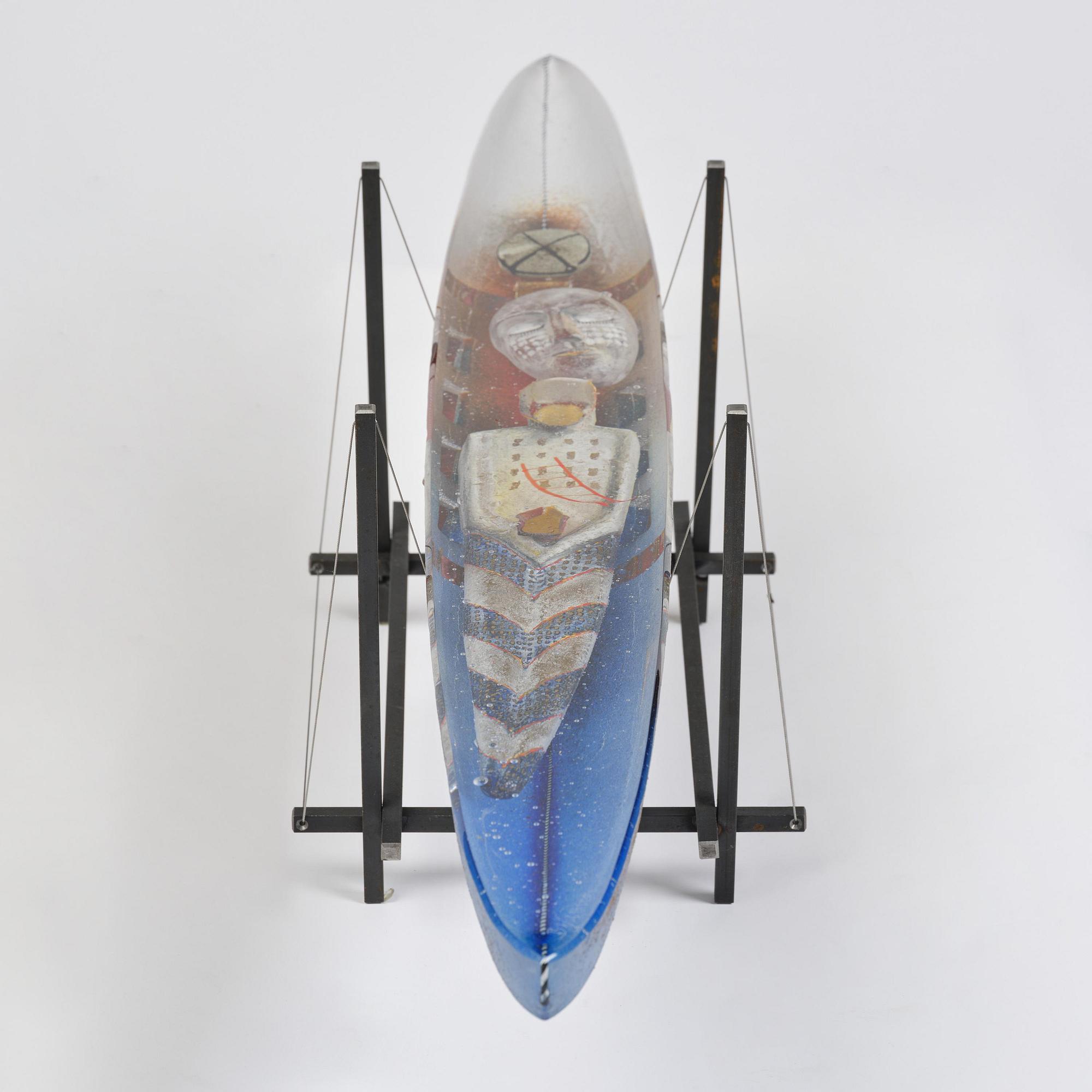 Bertil Vallien, "Sleeping Princess un-20", a unique sand cast glass sculpture, Kosta Boda, Sweden.