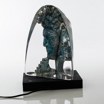 ANDERS SOLFORS, skulptur, glas, "Djoser", unikat, signerad samt daterad 2006.
