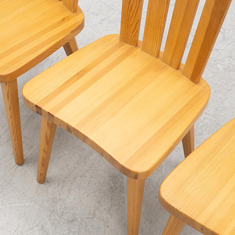 Göran Malmvall, three chairs, Svensk Fur, Karl Andersson & Sons, 1970's.
