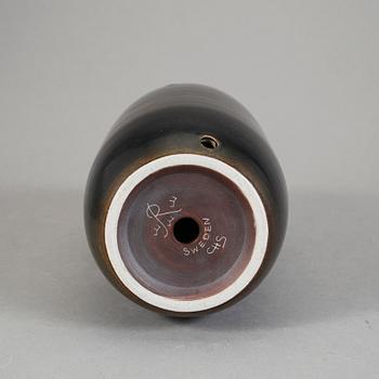 VAS/BORDSLAMPFOT,  stengods, Carl-Harry Stålhane, Rörstrand, 1950-tal.