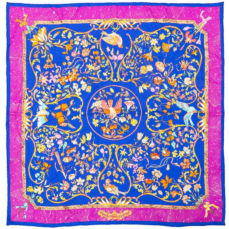 Hermès, a 'Pierres d'Orient et d'Occident' silk scarf.