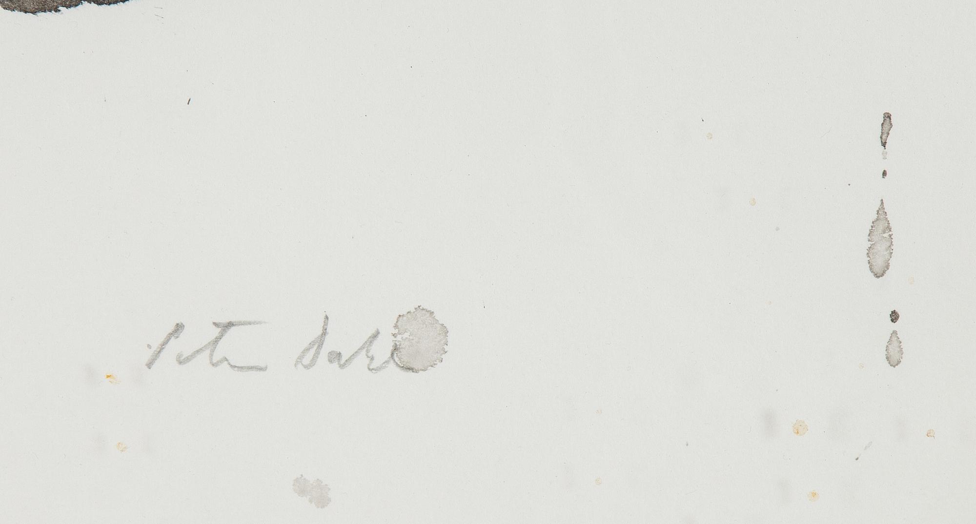 Peter Dahl, watercolour, signed.