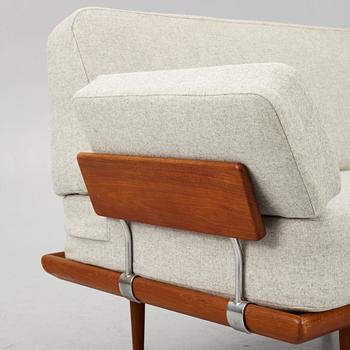 Peter Hvidt & Orla Mølgaard Nielsen, two 'Minerva' sofas and a coffee table, France & Son, Denmark, 1960's.