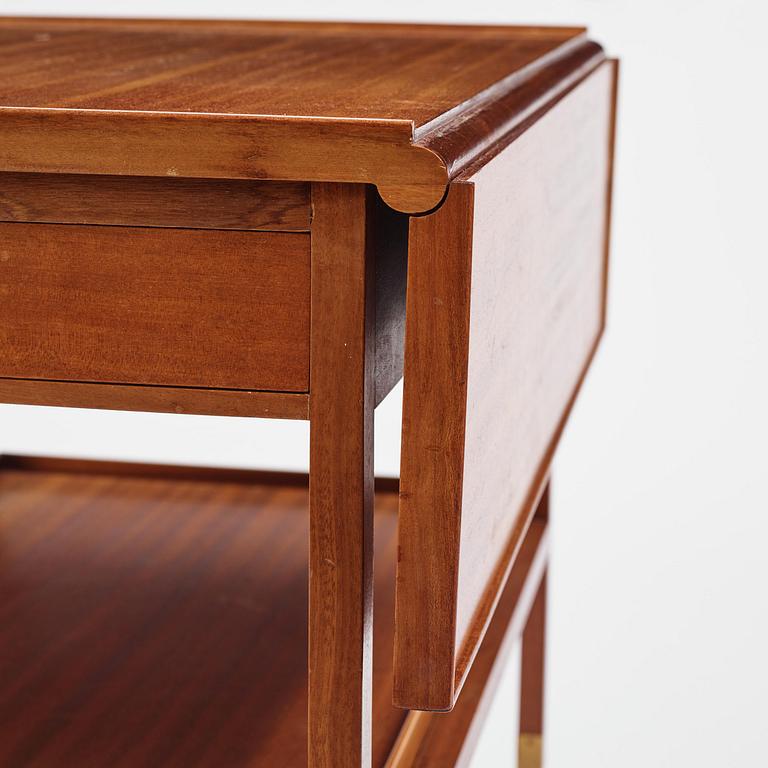 Josef Frank, a mahogany serving trolley model "756", FIrma Svenskt Tenn, mid-20th century.