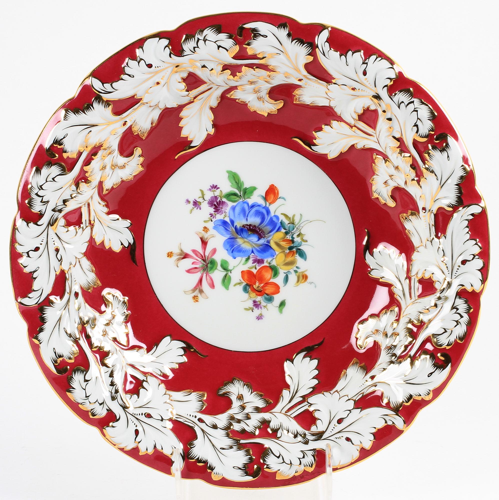 SKÅLFAT, porslin, rokokostil, Meissen, 1900-tal.