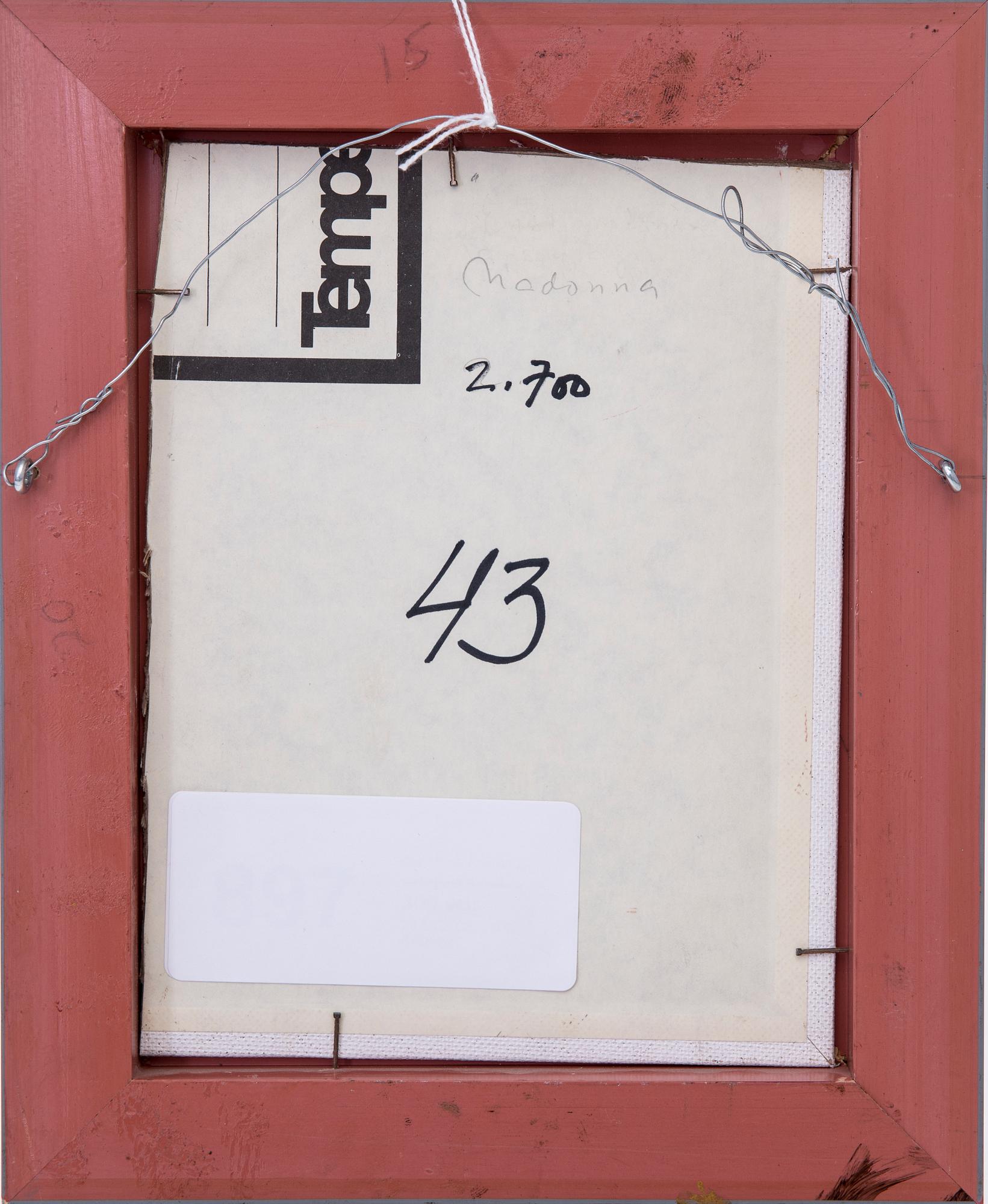 ANNUKKA GRÖNLUND, olja på dukpannå, signerad och daterad 90.