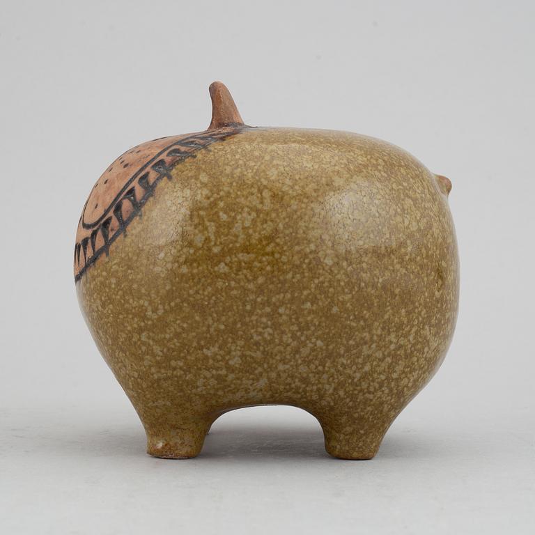 Lisa Larson, a stoneware figurine, 'Bulldog' from the series 'Stora Zoo', for Gustavsberg.