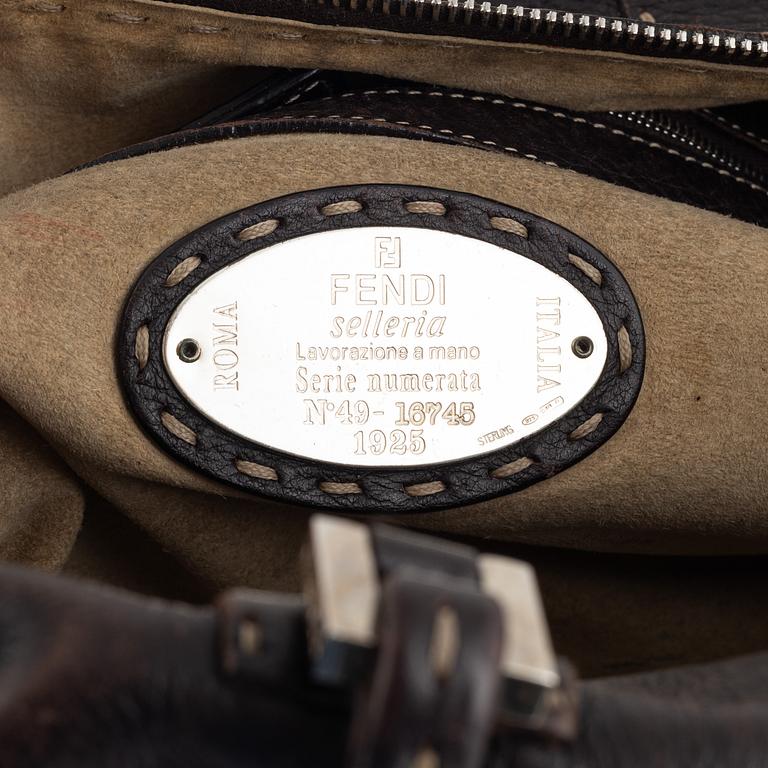 Fendi, A brown leather vintage bag.